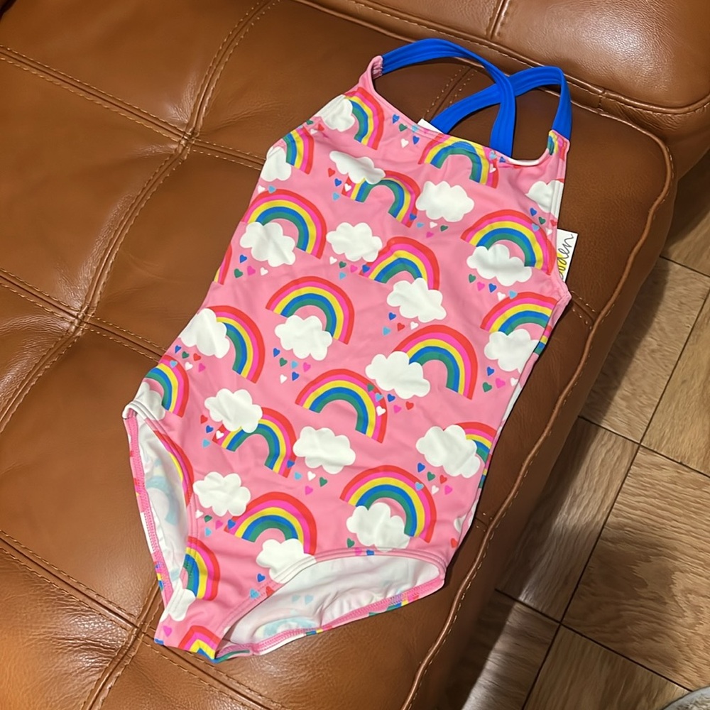 Boden Kids Swimwear - Pink Rainbow Design
